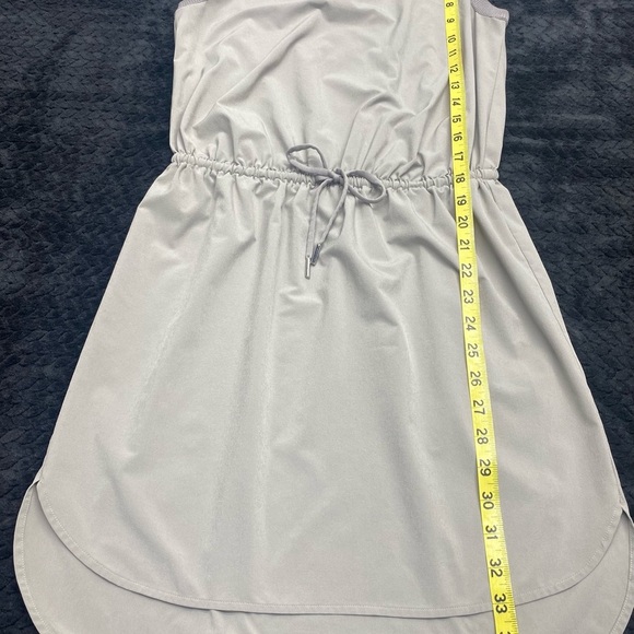 Athleta Dress Elastic Tie Waist W XXSP HIGH/LOW Gray ATHLEISURE CASUAL - Picture 7 of 9